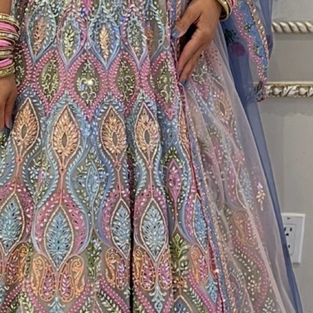 Embroidered Multicolor Lehenga Choli - Picture 4 of 4